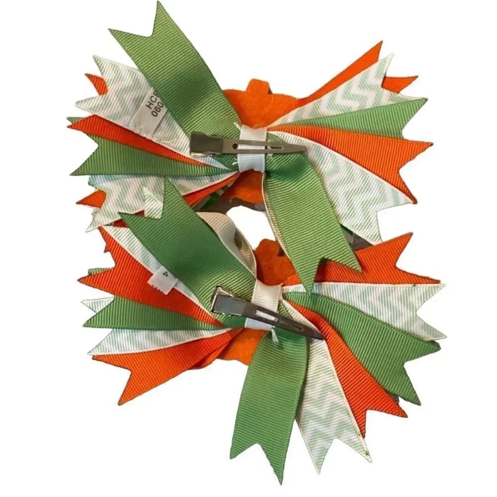 🌴 5” Stacked Halloween Bow Clip